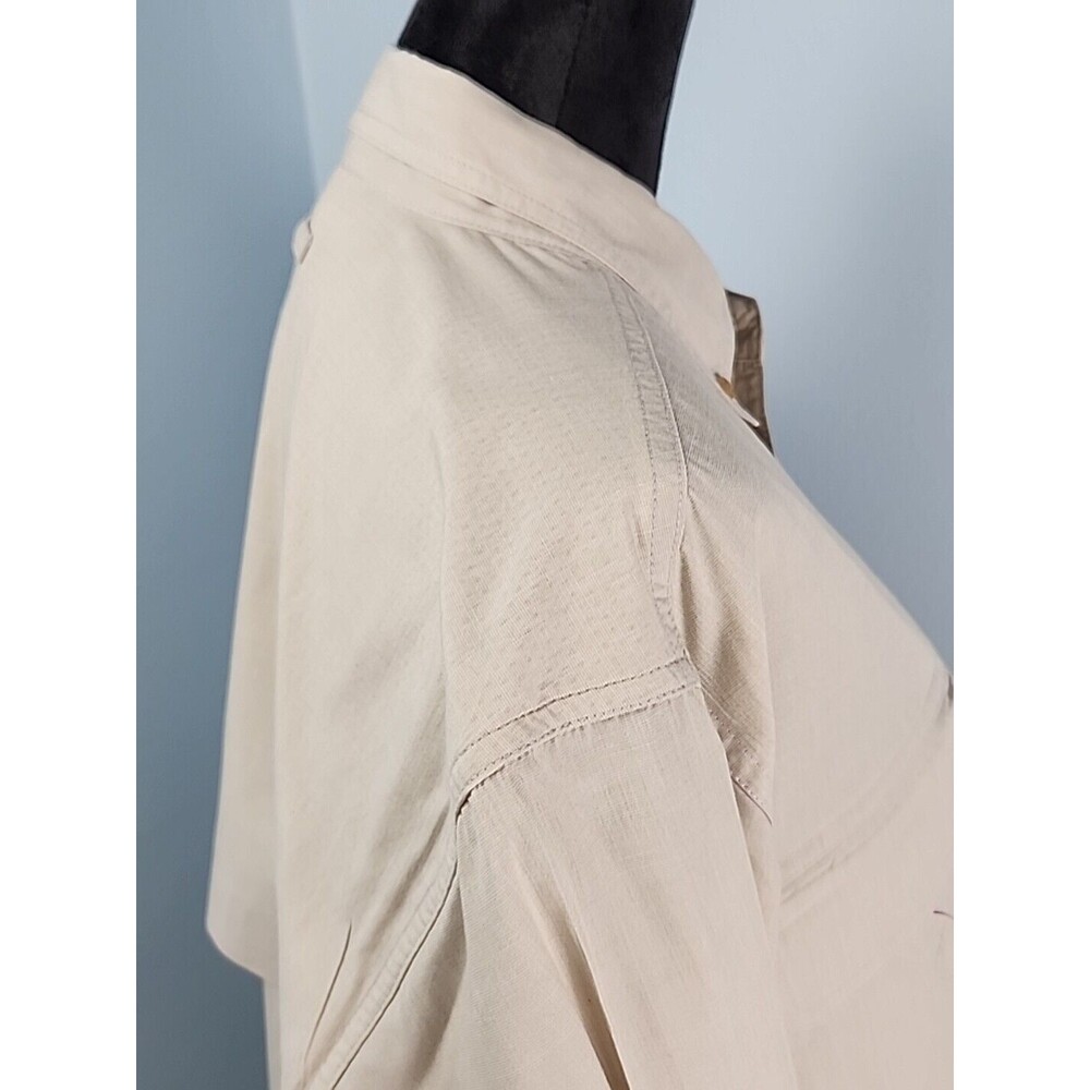 Orvis Mens Medium Long Sleeve Khaki Fishing Shirt Mesh Lined Vented Back - Picture 9 of 16